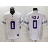 Men's Minnesota Vikings #0 Ivan Pace Jr White Alternate Vapor FUSE Limited Stitched Jersey