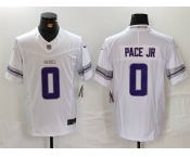 Men's Minnesota Vikings #0 Ivan Pace Jr White Alternate Vapor FUSE Limited Stitched Jersey