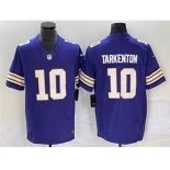 Men's Minnesota Vikings #10 Fran Tarkenton Purple 2023 F.U.S.E. Vapor Untouchable Limited Stitched Jersey