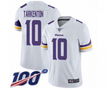 Men's Minnesota Vikings #10 Fran Tarkenton White Vapor Untouchable Limited Player 100th Season Football Jersey