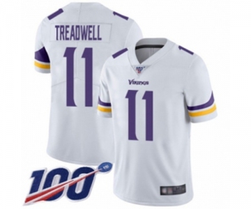 Men's Minnesota Vikings #11 Laquon Treadwell White Vapor Untouchable Limited Player 100th Season Football Jersey