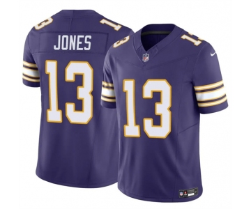 Men's Minnesota Vikings #13 Daniel Jones Purple 2023 F.U.S.E. Throwback Vapor Untouchable Limited Stitched Jersey