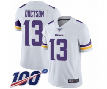 Men's Minnesota Vikings #13 Josh Doctson White Vapor Untouchable Limited Player 100th Season Football Jersey