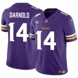 Men's Minnesota Vikings #14 Sam Darnold Purple 2024 F.U.S.E. With 4-Star C Patch Vapor Untouchable Limited Stitched Jersey