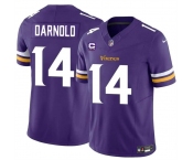 Men's Minnesota Vikings #14 Sam Darnold Purple 2024 F.U.S.E. With 4-Star C Patch Vapor Untouchable Limited Stitched Jersey