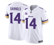 Men's Minnesota Vikings #14 Sam Darnold White 2024 F.U.S.E. With 4-Star C Patch Vapor Untouchable Limited Stitched Jersey