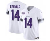 Men's Minnesota Vikings #14 Sam Darnold White 2024 F.U.S.E. With 4-Star C Patch Winter Warrior Limited Stitched Jersey