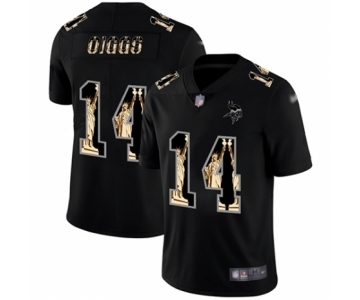 Men's Minnesota Vikings #14 Stefon Diggs Limited Black Statue of Liberty Football Jersey