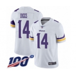 Men's Minnesota Vikings #14 Stefon Diggs White Vapor Untouchable Limited Player 100th Season Football Jersey