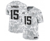 Men's Minnesota Vikings #15 Dallas Turner 2024 F.U.S.E Arctic Camo Salute To Service Limited Stitched Football Jersey