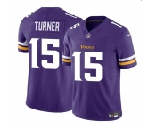 Men's Minnesota Vikings #15 Dallas Turner Purple 2024 Draft F.U.S.E. Vapor Untouchable Limited Football Stitched Jersey