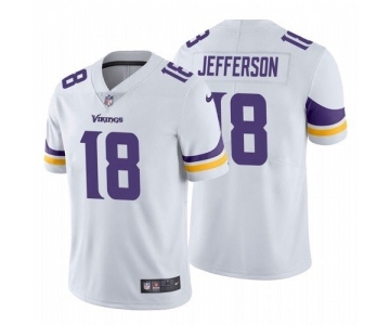 Men's Minnesota Vikings #18 Justin Jefferson 2020 White Vapor Untouchable Nike Limited Jersey