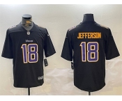 Men's Minnesota Vikings #18 Justin Jefferson Black Vapor Untouchable Limited Stitched Jersey