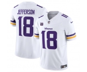 Men's Minnesota Vikings #18 Justin Jefferson White 2024 F.U.S.E. With 2-Star C Patch Vapor Limited Stitched Jersey