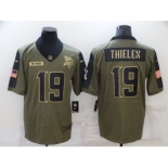 Men's Minnesota Vikings #19 Adam Thielen Nike Olive 2021 Salute To Service Limited Player Jersey