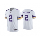 Men's Minnesota Vikings #2 Alexander Mattison White Vapor Untouchable Limited Stitched Jersey