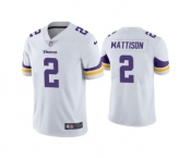 Men's Minnesota Vikings #2 Alexander Mattison White Vapor Untouchable Limited Stitched Jersey