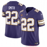 Men's Minnesota Vikings #22 Harrison Smith Purple 2024 F.U.S.E. Throwback With 4-Star C Patch Vapor Untouchable Limited Stitched Jersey