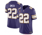 Men's Minnesota Vikings #22 Harrison Smith Purple 2024 F.U.S.E. Throwback With 4-Star C Patch Vapor Untouchable Limited Stitched Jersey