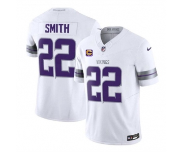 Men's Minnesota Vikings #22 Harrison Smith White 2024 F.U.S.E. With 4-Star C Patch Winter Warrior Limited Stitched Jersey