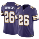 Men's Minnesota Vikings #26 Kene Nwangwu Purple 2023 F.U.S.E. Throwback Vapor Untouchable Limited Stitched Jersey