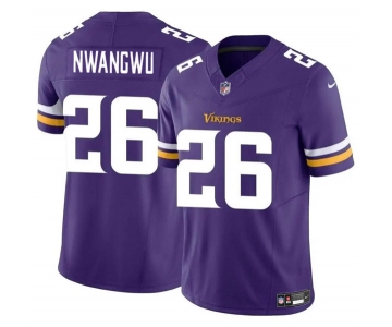 Men's Minnesota Vikings #26 Kene Nwangwu Purple 2023 F.U.S.E. Vapor Untouchable Limited Stitched Jersey