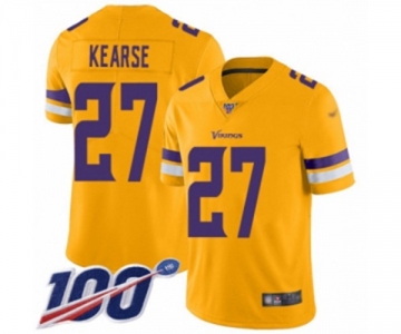 Men's Minnesota Vikings #27 Jayron Kearse Limited Gold Inverted Legend 100th Season Football Jersey