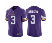 Men's Minnesota Vikings #3 Jordan Addison Purple 2023 Draft Vapor Untouchable Limited Stitched Jersey