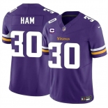 Men's Minnesota Vikings #30 C.J. Ham Purple 2024 F.U.S.E. With 4-Star C Patch Vapor Untouchable Limited Stitched Jersey