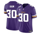 Men's Minnesota Vikings #30 C.J. Ham Purple 2024 F.U.S.E. With 4-Star C Patch Vapor Untouchable Limited Stitched Jersey