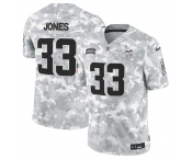 Men's Minnesota Vikings #33 Aaron Jones 2024 F.U.S.E Arctic Camo Salute To Service Limited Stitched Football Jersey