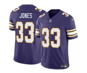 Men's Minnesota Vikings #33 Aaron Jones Purple F.U.S.E. Vapor Untouchable Throwback Limited Football Stitched Jersey