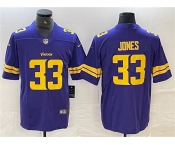 Men's Minnesota Vikings #33 Aaron Jones Purple Gold Vapor Untouchable Limited Stitched Jersey