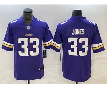 Men's Minnesota Vikings #33 Aaron Jones Purple Vapor Untouchable Limited Stitched Jersey