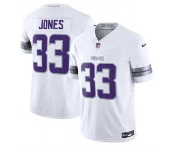 Men's Minnesota Vikings #33 Aaron Jones White F.U.S.E. Winter Warrior Limited Football Stitched Jersey