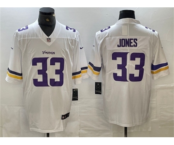 Men's Minnesota Vikings #33 Aaron Jones White Vapor Untouchable Limited Stitched Jersey