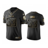 Men's Minnesota Vikings #33 Dalvin Cook Black Golden Edition Limited Stitched Football Jersey