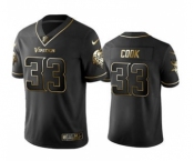 Men's Minnesota Vikings #33 Dalvin Cook Black Golden Edition Limited Stitched Football Jersey