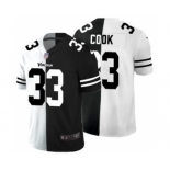 Men's Minnesota Vikings #33 Dalvin Cook Black V White Peace Split Vapor Untouchable Limited Football Jersey