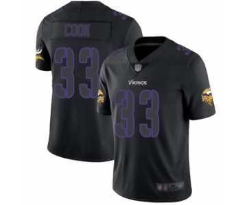 Men's Minnesota Vikings #33 Dalvin Cook Limited Black Rush Impact Football Jersey