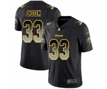 Men's Minnesota Vikings #33 Dalvin Cook Limited Black Smoke Fashion Football Jersey