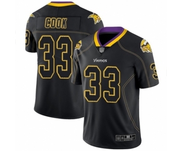 Men's Minnesota Vikings #33 Dalvin Cook Limited Rush Lights Out Black Football Jersey