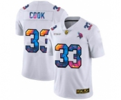 Men's Minnesota Vikings #33 Dalvin Cook White Multi-Color 2020 Football Crucial Catch Limited Football Jersey