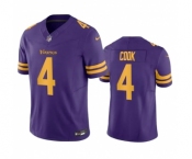 Men's Minnesota Vikings #4 Dalvin Cook Purple 2023 F.U.S.E. Color Rush Stitched Jersey