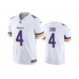 Men's Minnesota Vikings #4 Dalvin Cook White 2023 F.U.S.E. Vapor Untouchable Stitched Jersey