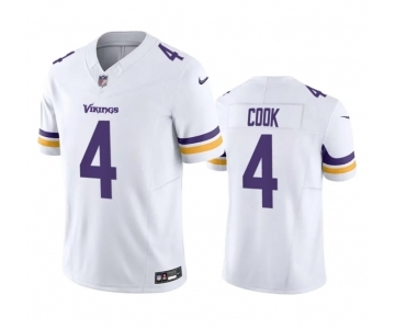 Men's Minnesota Vikings #4 Dalvin Cook White 2023 F.U.S.E. Vapor Untouchable Stitched Jersey