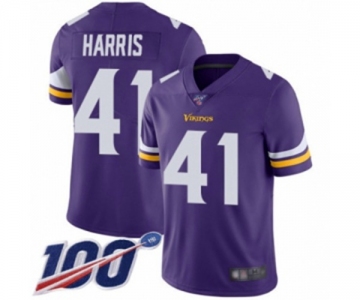 Men's Minnesota Vikings #41 Anthony Harris Purple Team Color Vapor Untouchable Limited Player 100th Season Football Jersey