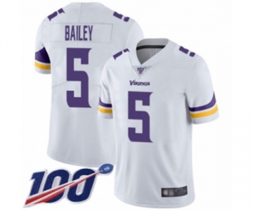 Men's Minnesota Vikings #5 Dan Bailey White Vapor Untouchable Limited Player 100th Season Football Jersey