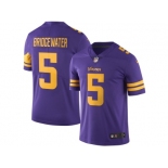 Men's Minnesota Vikings #5 Teddy Bridgewater Nike Purple Color Rush Limited Jersey