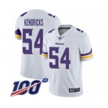 Men's Minnesota Vikings #54 Eric Kendricks White Vapor Untouchable Limited Player 100th Season Football Jersey